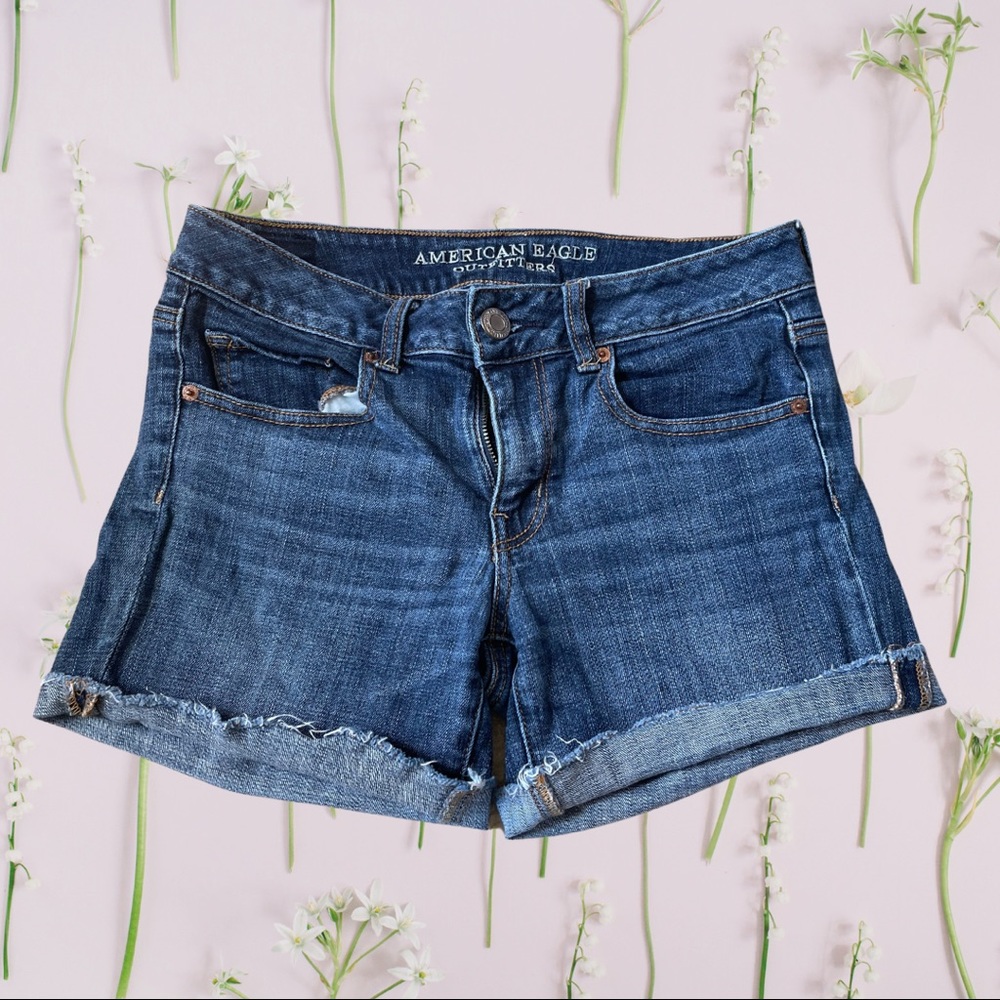 American Eagle MIDI Denim Jeans Shorts Size 6 | 1 Pair, 2 Styles!